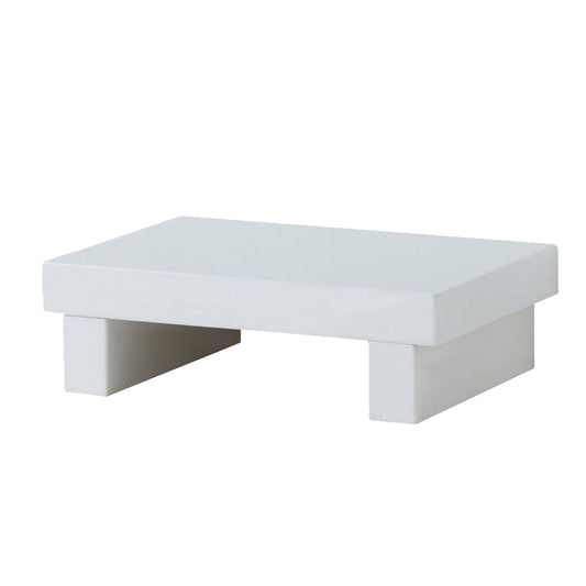 Wooden Small Nightstand with USB Charger in White Finish