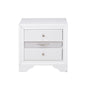 2 Drawers and 1 Jewelry Drawer Nightstand, White