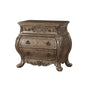 3 Drawers Nightstand in Vintage Oak Finish