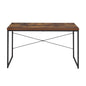 Rectangular Top Writing Desk with Metal Legs, Weathered Oak and Black