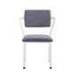 Metal Frame Office Chair with Padded Cushion, Gray and White