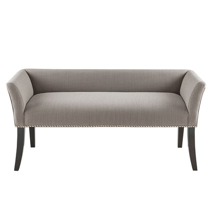 Grey Polyester Accent Bench - Low Back