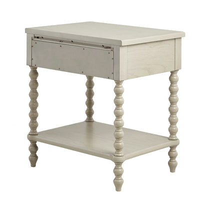 Natural Wood Nightstand - Classic Design