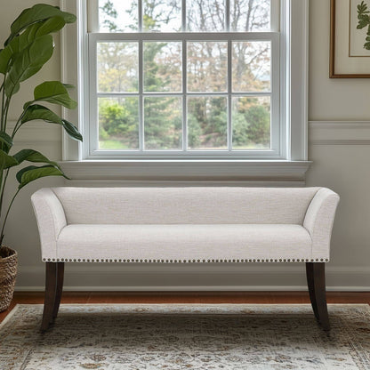 Upholstered Bench Cream