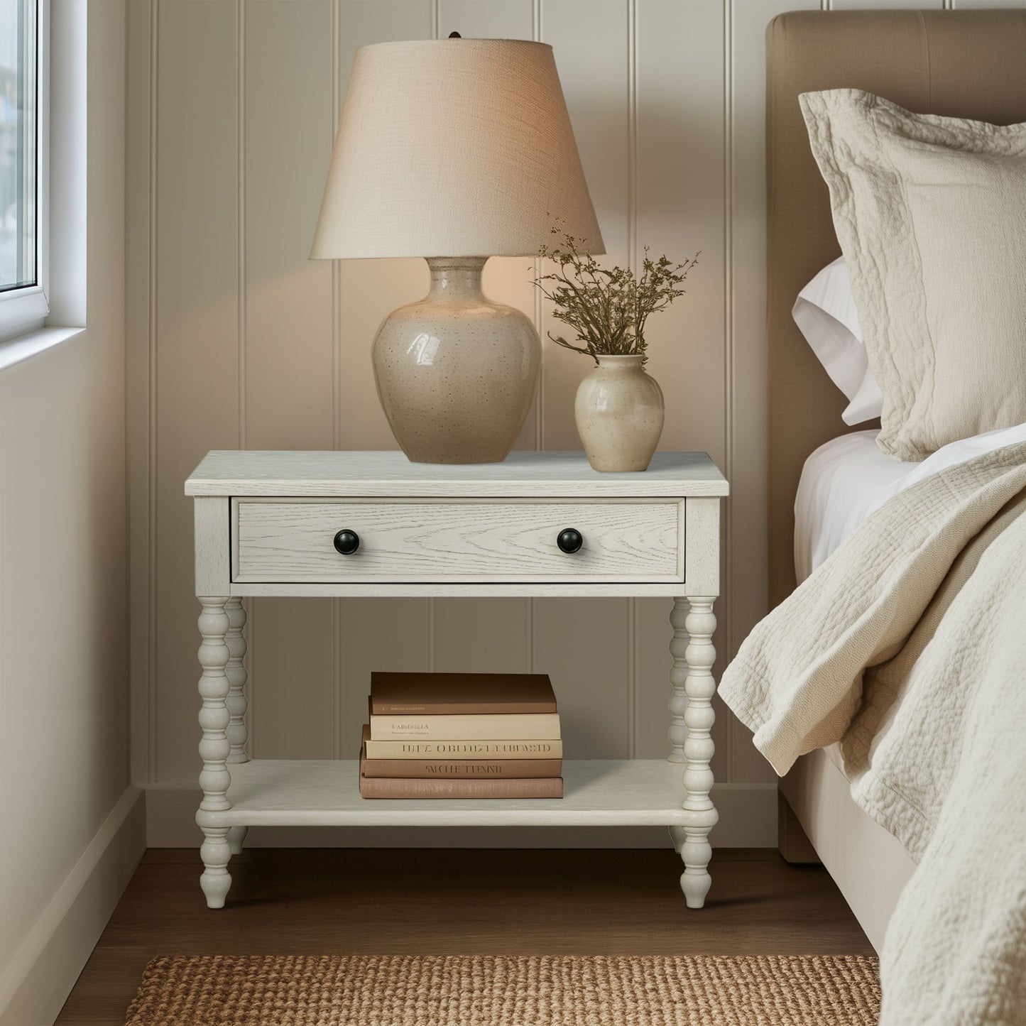 Large Nightstand, Antique Cream