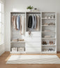 Prosper White Freestanding Walk in Wood Closet System