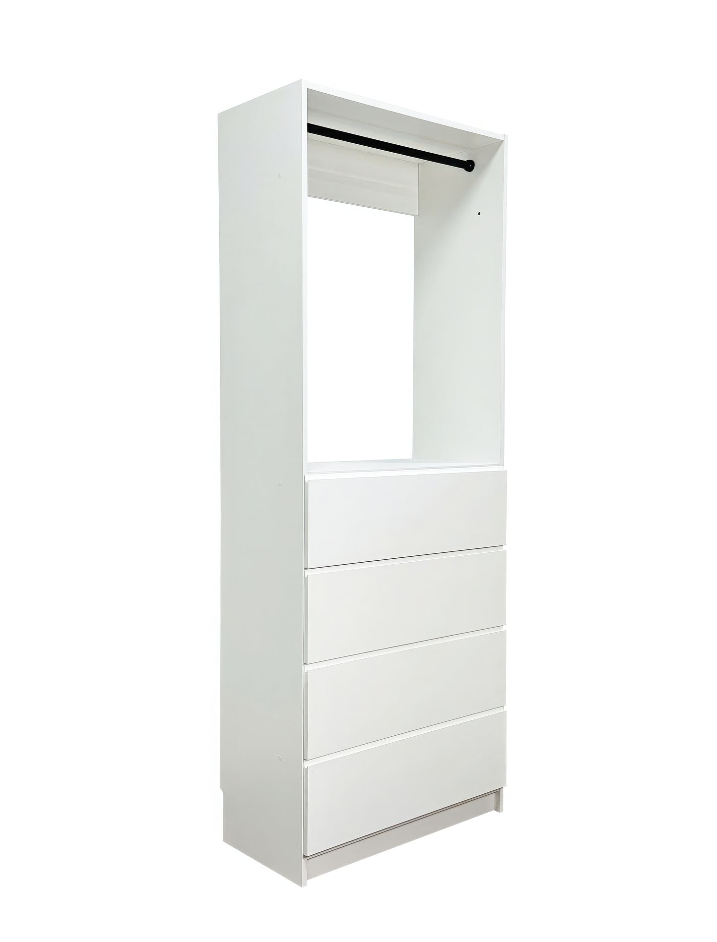 Prosper 32" White Wood Walk-in Closet with Four Drawers