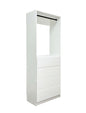 Prosper 32" White Wood Walk-in Closet with Four Drawers