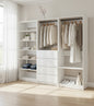 Prosper White Freestanding Walk in Wood Closet System