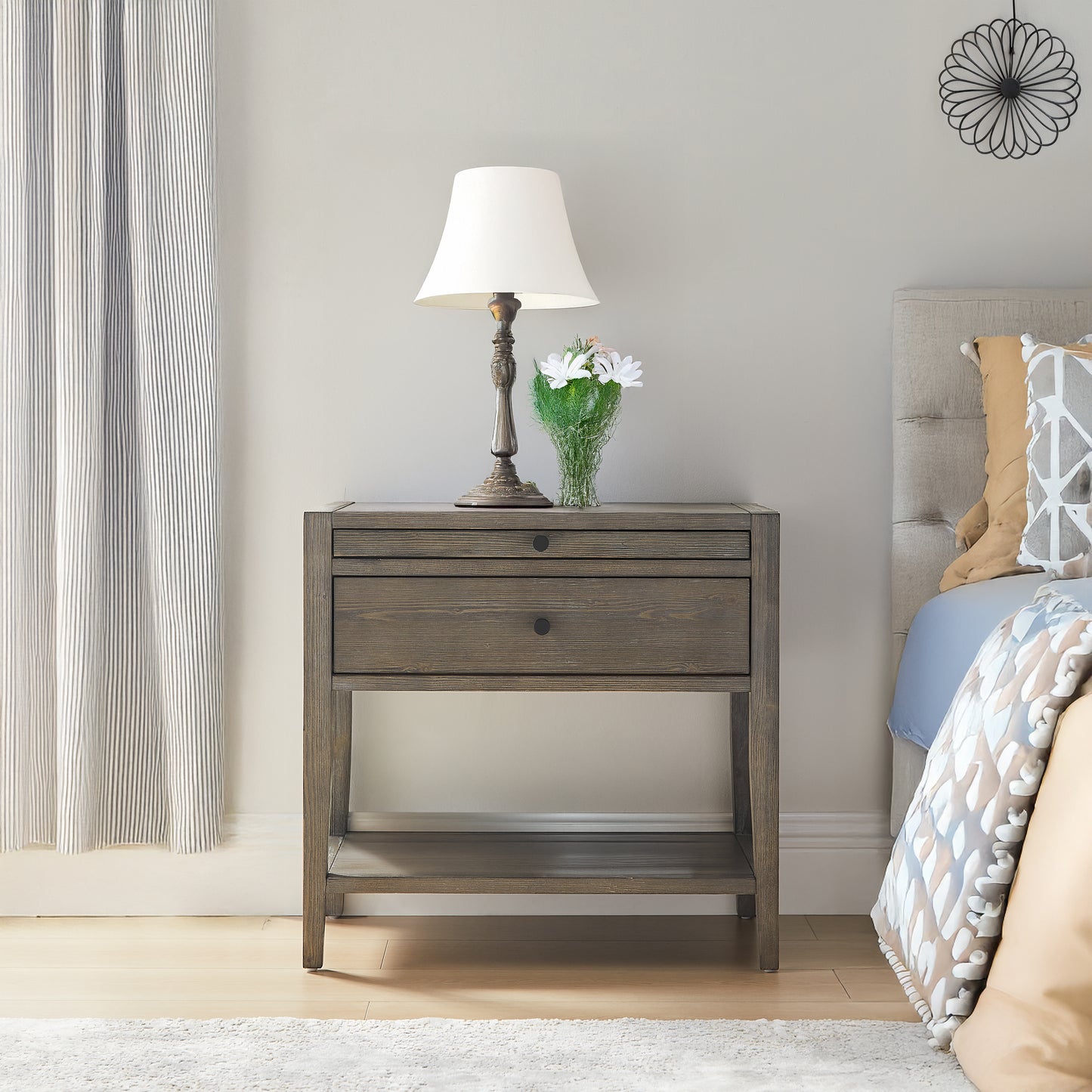 Sunveil 1-drawer Nightstand - Weathered Gray