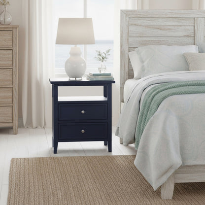 Weston Midnight Blue 2 Drawer Nightstand