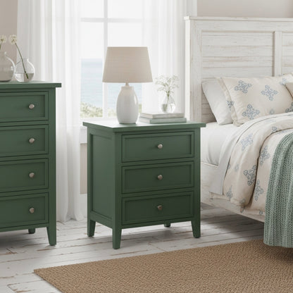 Luca 3-drawer Nightstand - Vintage Green