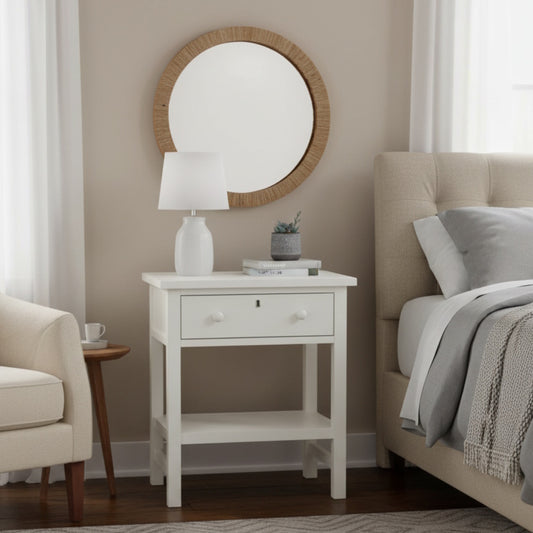Finley 1-drawer Storage Nightstand - Antique White