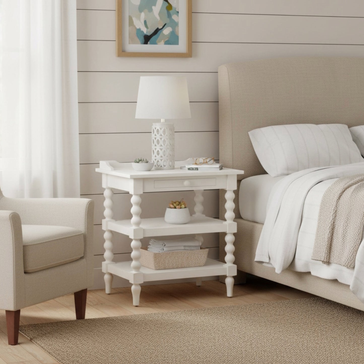 Aria Antique White Nightstand