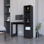 Computer Desk with 4-Tier Bookcase and 1-Door Cabinet Wenge