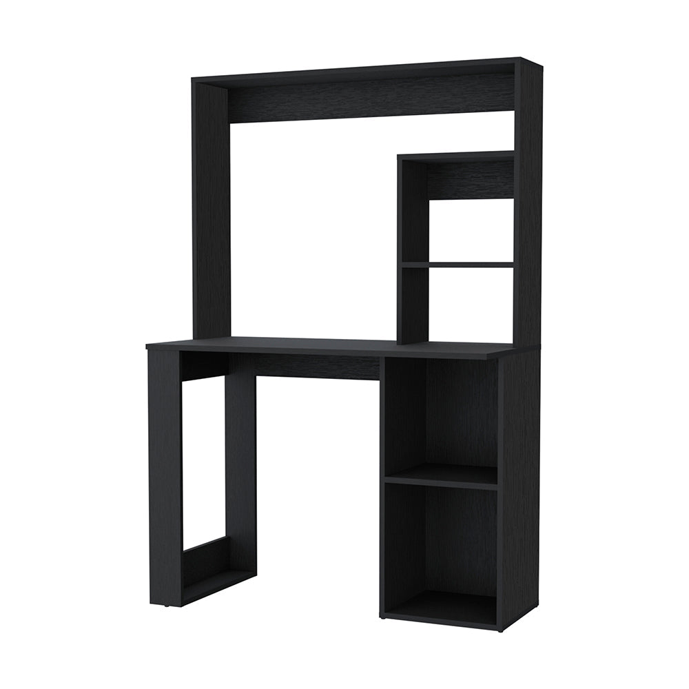 Wenge Computer Desk with Hutch & Storage