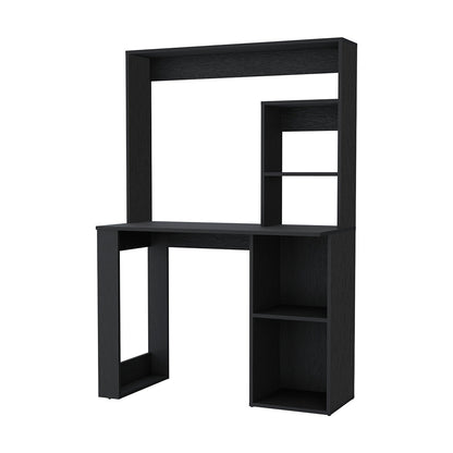 Wenge Computer Desk with Hutch & Storage