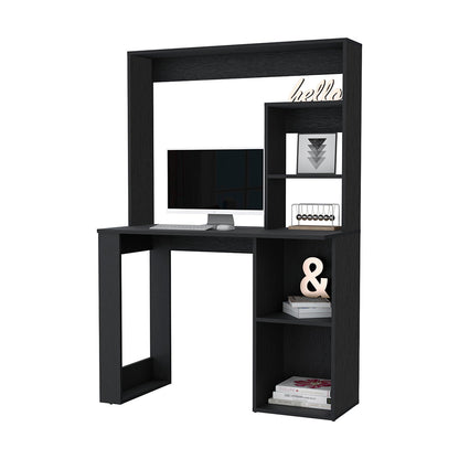 Wenge Computer Desk with Hutch & Storage