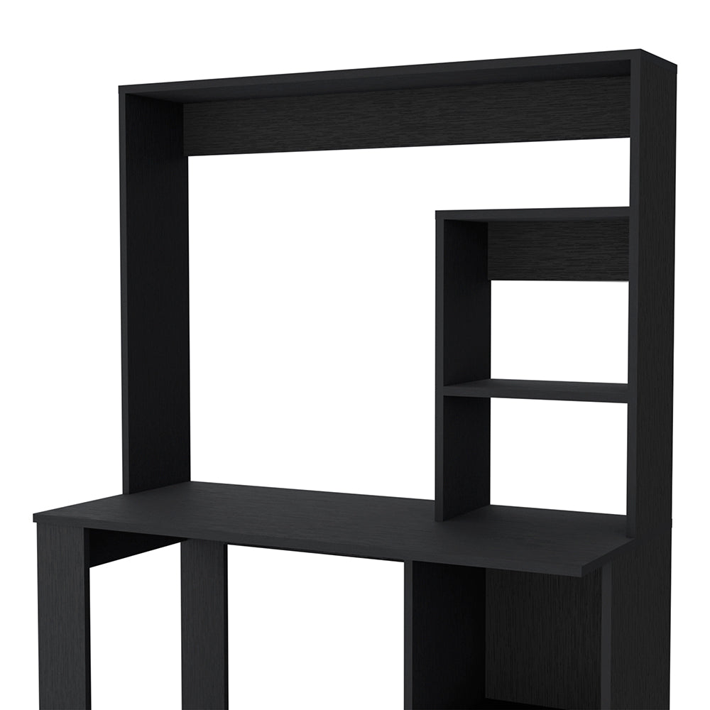 Wenge Computer Desk with Hutch & Storage