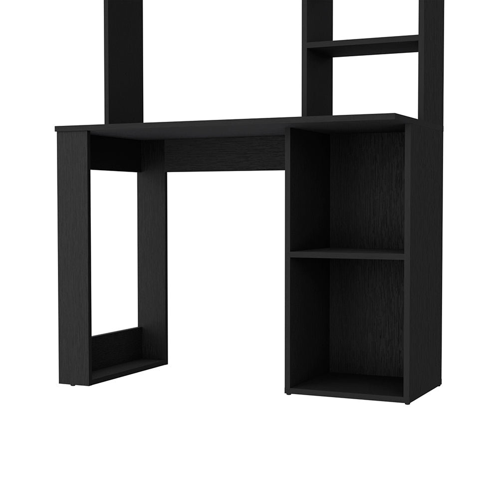 Wenge Computer Desk with Hutch & Storage