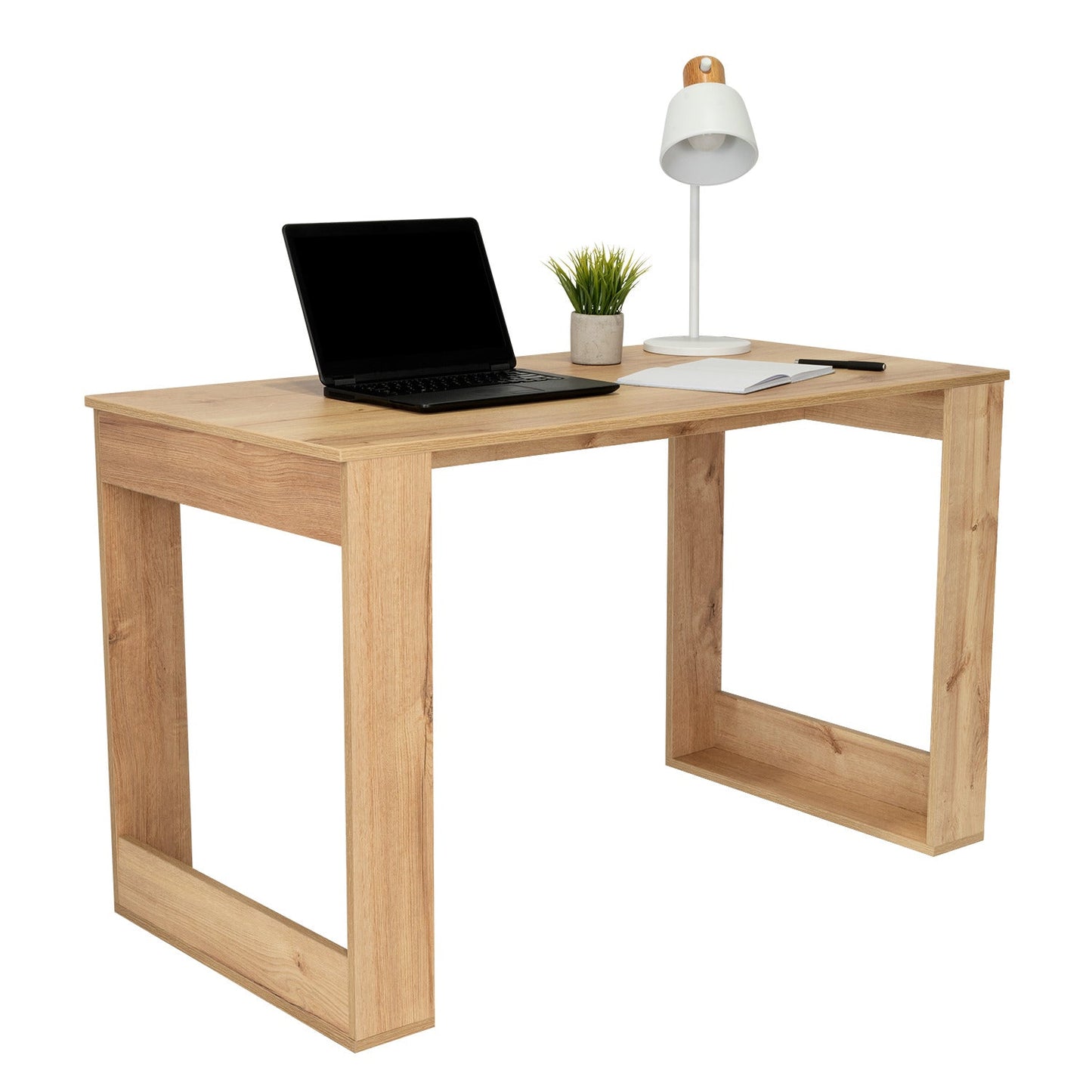 Light Oak Rectangle Computer Desk - 24.1" Legroom