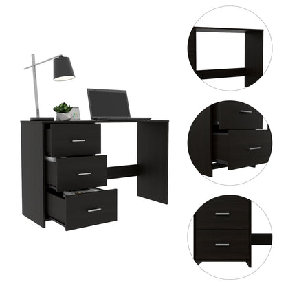 Wenge 3-Drawer Desk - Office Writing Table