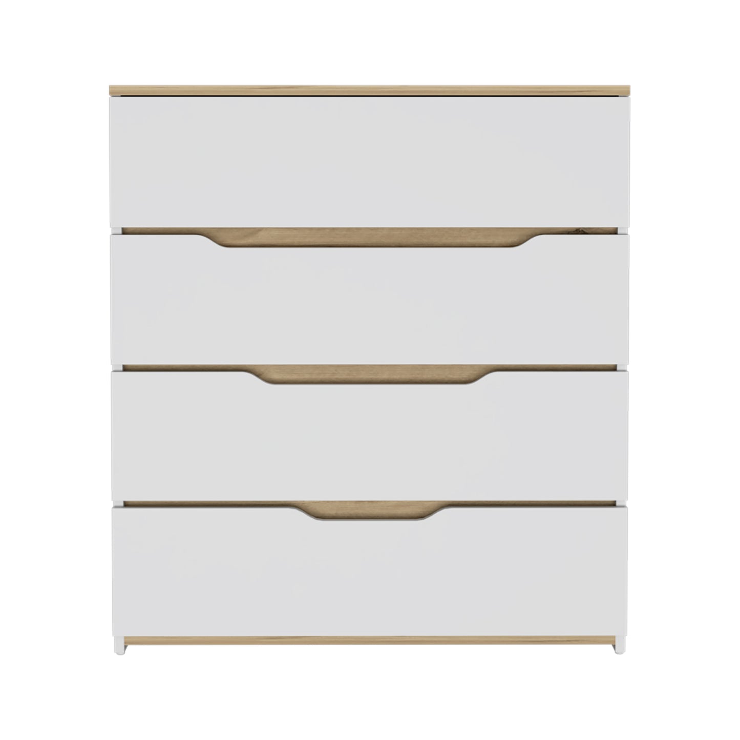 Lynbrook 4-Drawer Dresser - White and Light Oak
