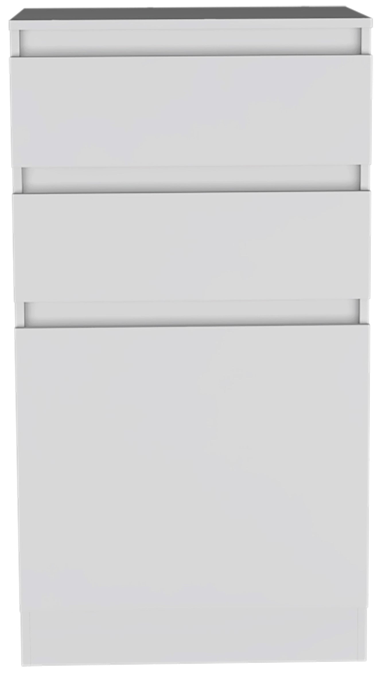 White Particle Board Dresser with Mirror and Storage for Bedroom