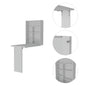 White Rectangle Desk with Hutch - 6.8 x 23.6