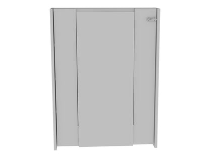 White Rectangle Desk with Hutch - 6.8 x 23.6