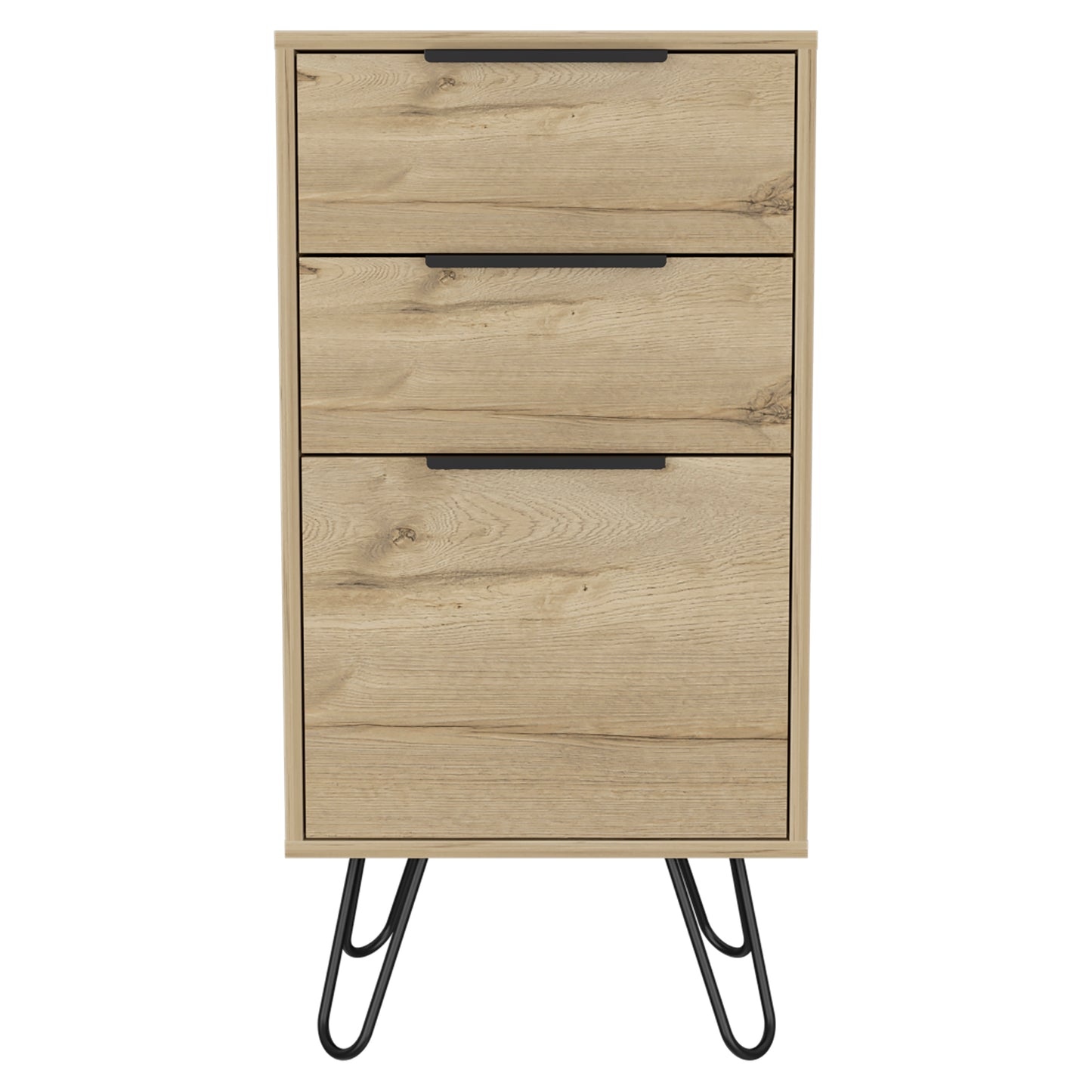 Light Oak 3-Drawer Dresser - Rectangle Storage