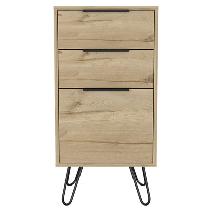 Light Oak 3-Drawer Dresser - Rectangle Storage