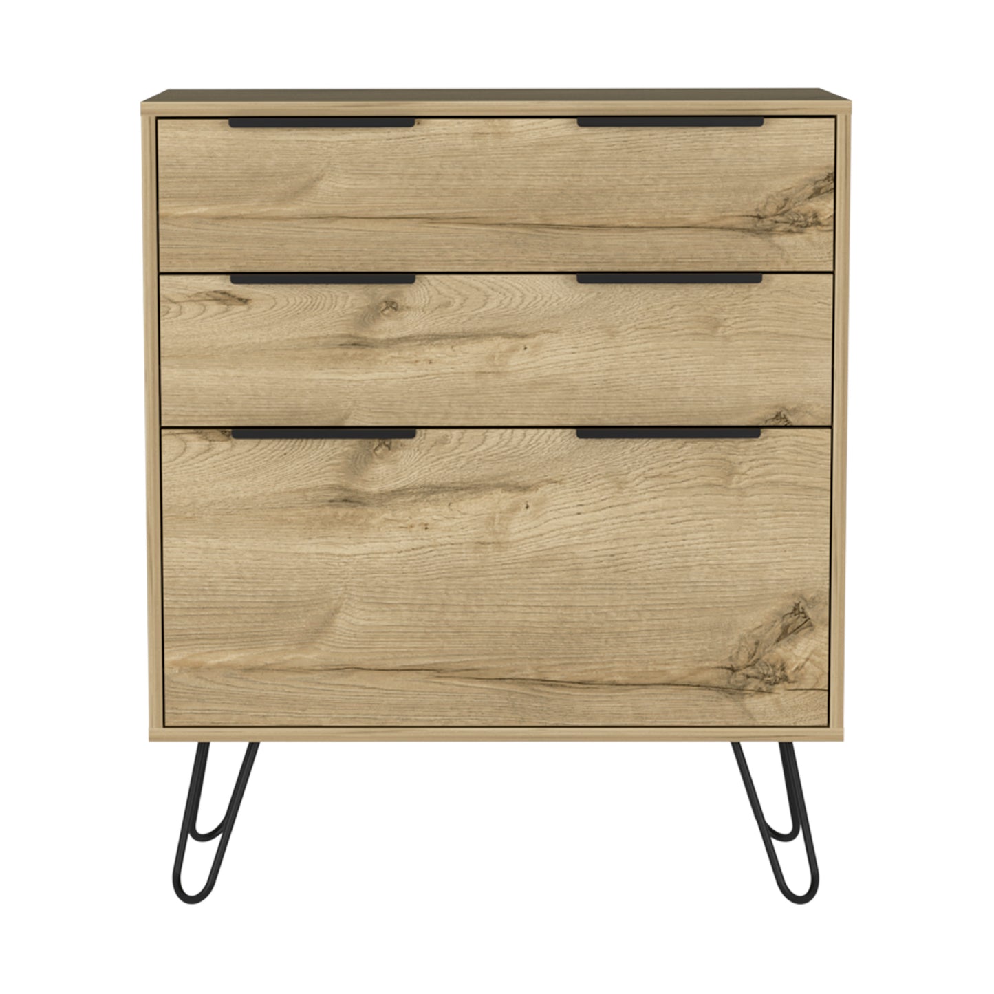 Light Oak 3-Drawer Dresser - Bedroom Storage