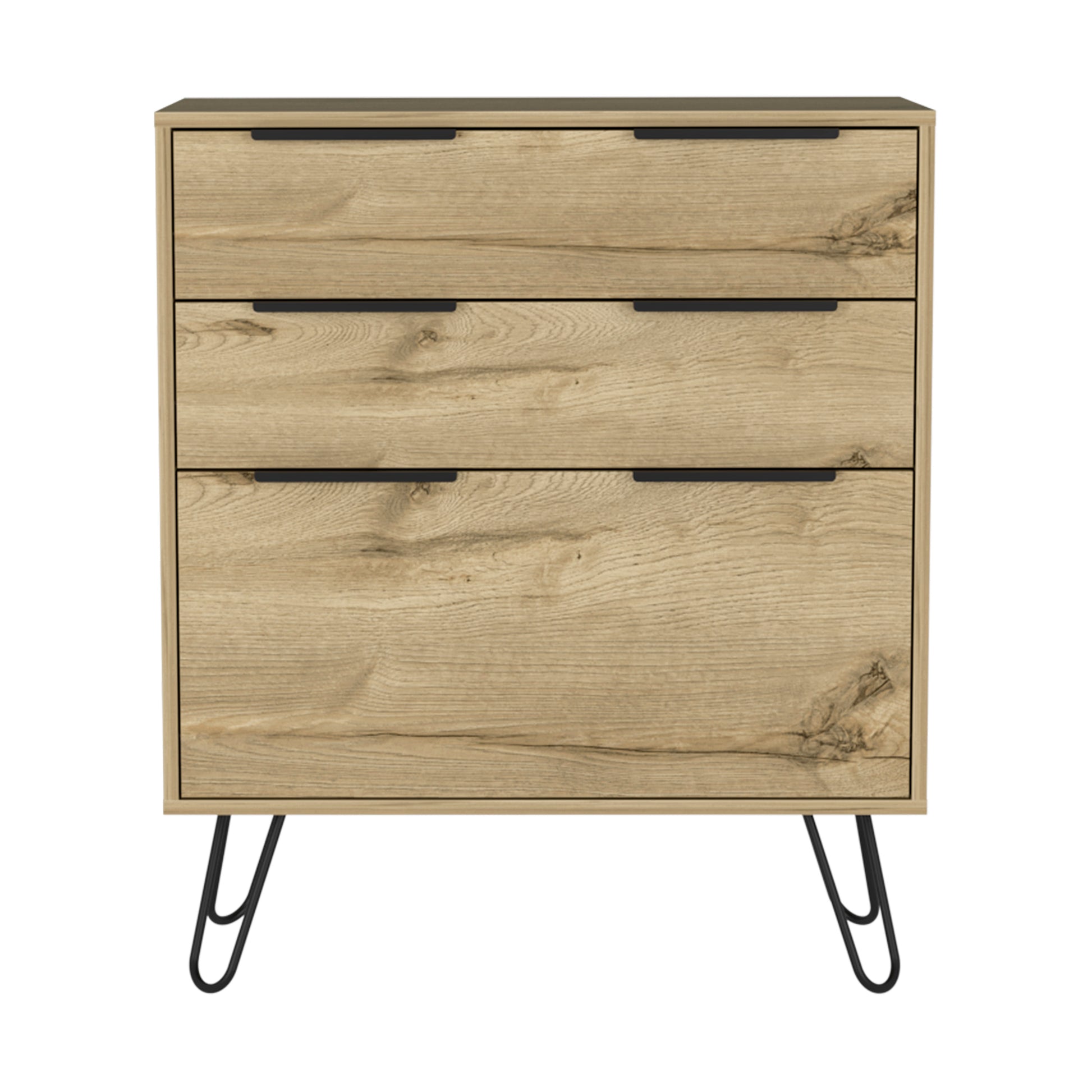 Light Oak 3-Drawer Dresser - Bedroom Storage