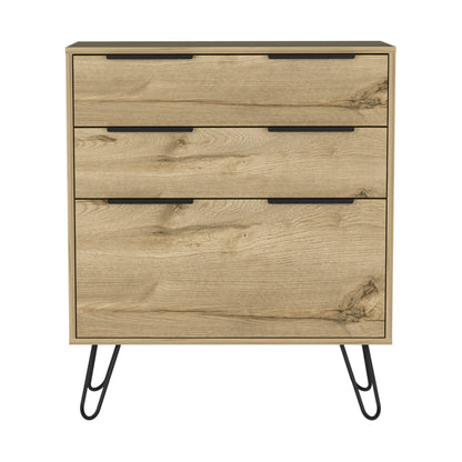 Light Oak 3-Drawer Dresser - Bedroom Storage