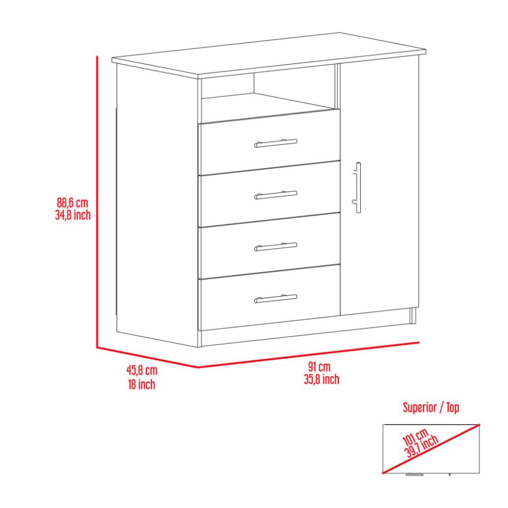 White Wall Mounted Shoe Cabinet - 5 Shelves