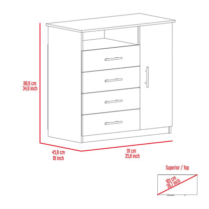 White Wall Mounted Shoe Cabinet - 5 Shelves
