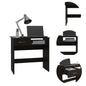 Wenge Computer Desk with 7 Shelves & 1 Drawer