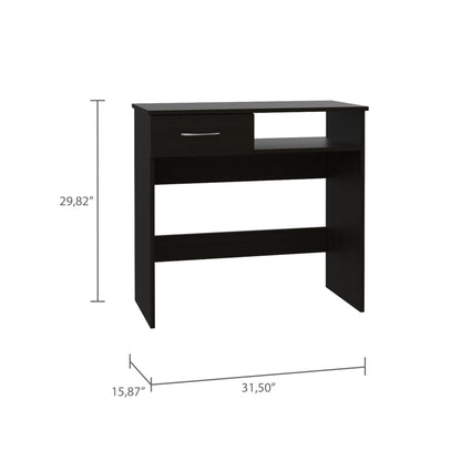 Wenge Computer Desk with 7 Shelves & 1 Drawer