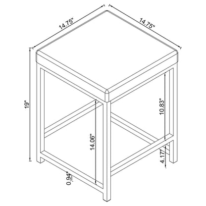 Light Gray Vanity Stool - Bedroom Accent Piece