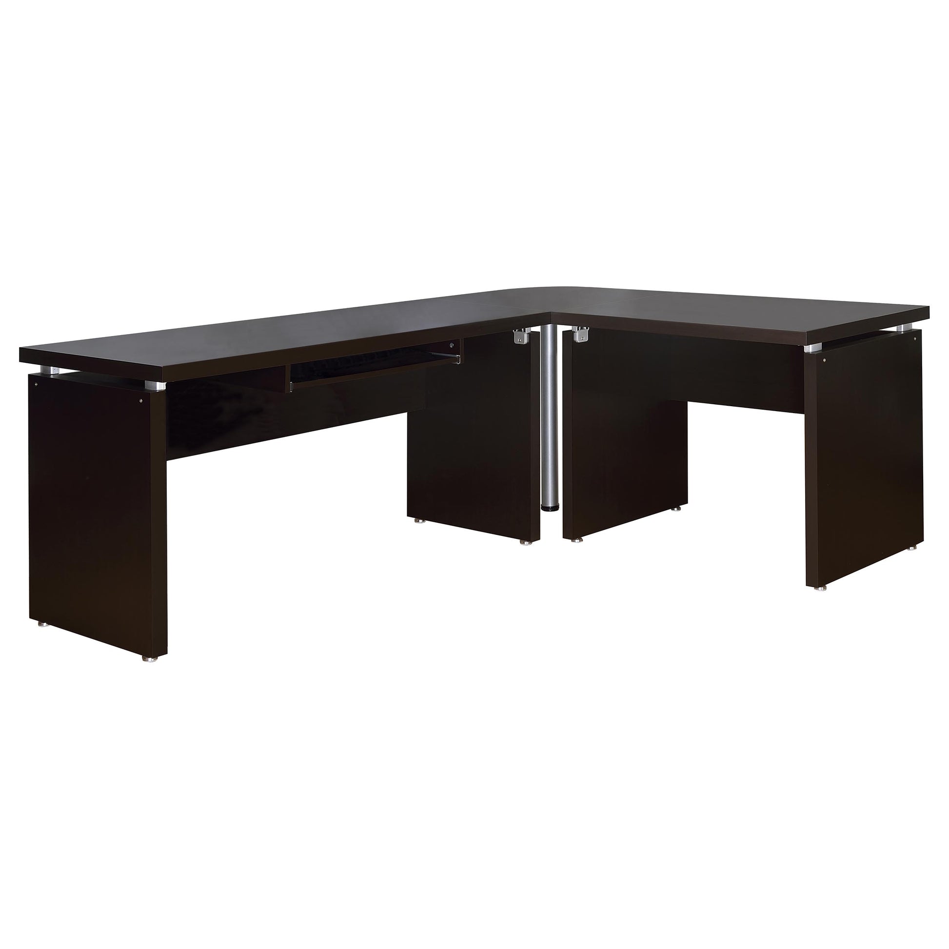 Cappuccino Extension Desk - Brown Wood Writing Desk