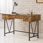 Antique Nutmeg and Black 3-drawer Writing Desk