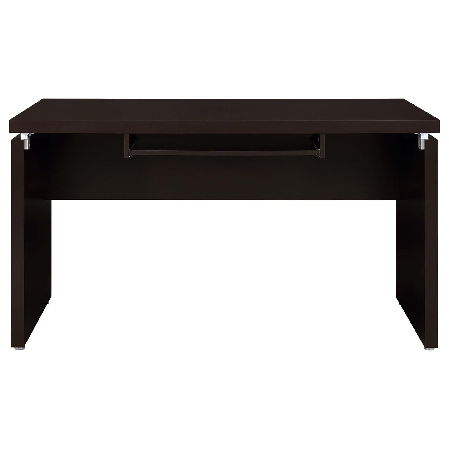 Cappuccino Floating Top Computer Desk - Brown Wood Office Desk