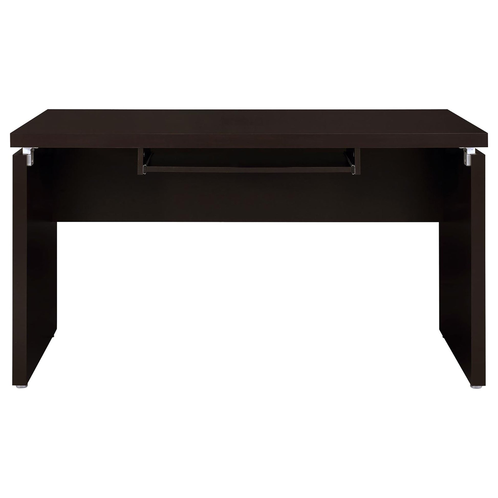 Cappuccino Floating Top Computer Desk - Brown Wood Office Desk
