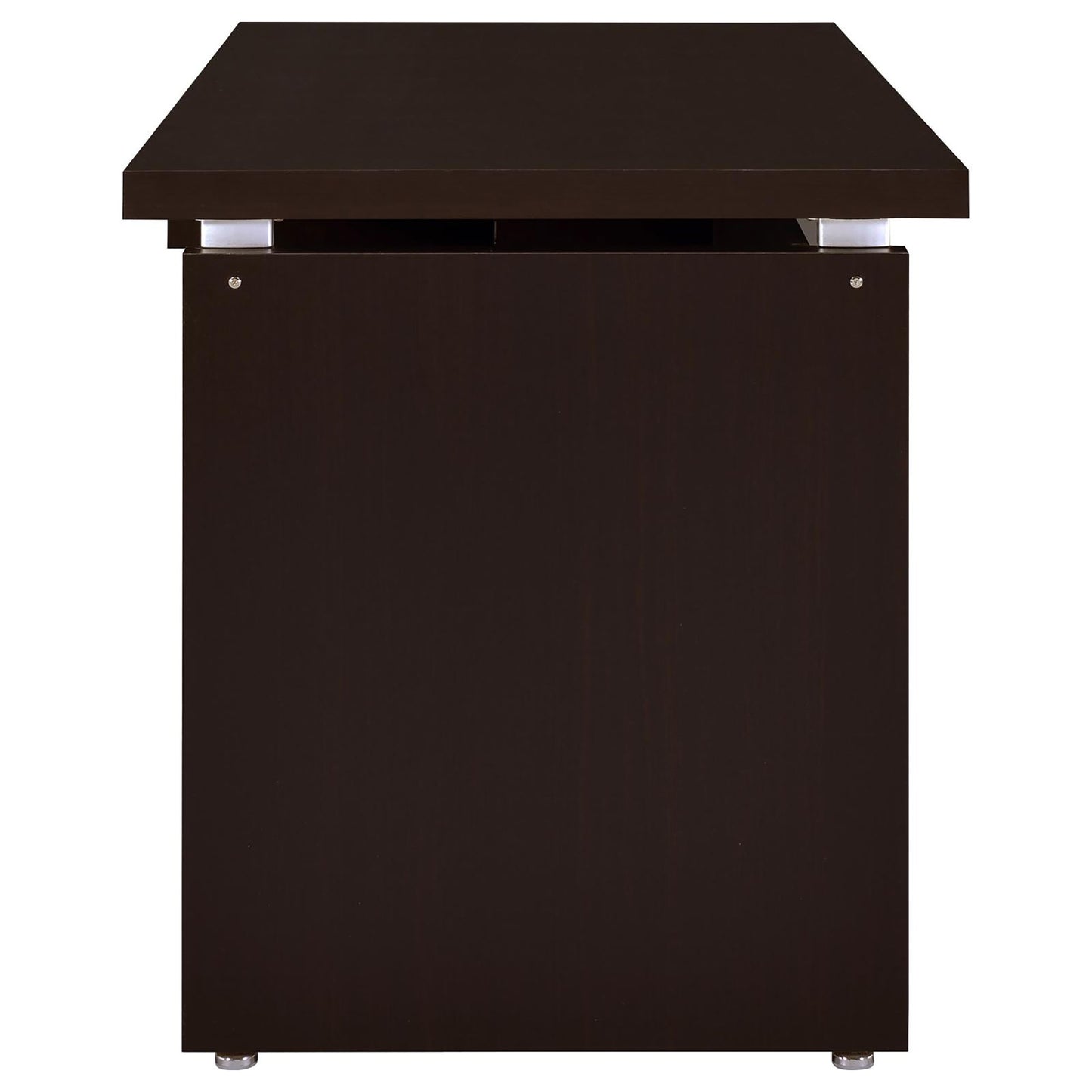 Cappuccino Floating Top Computer Desk - Brown Wood Office Desk