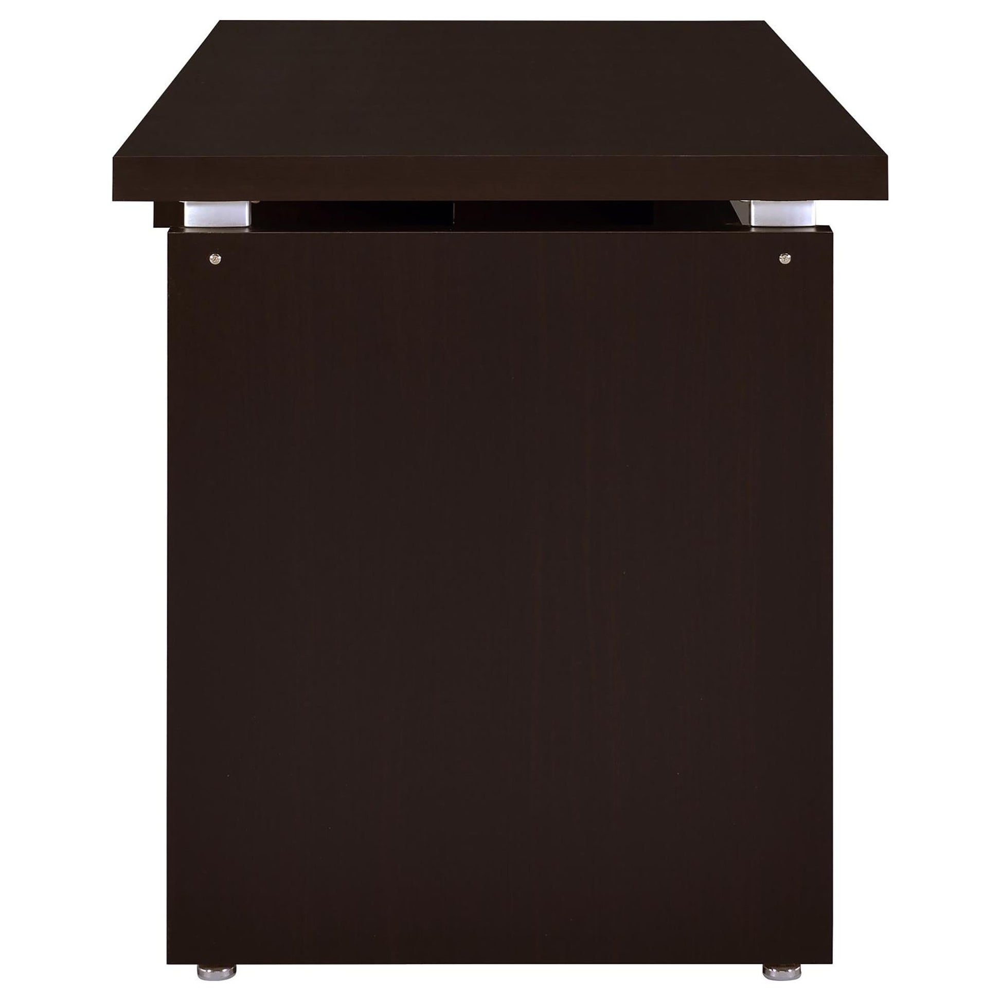 Cappuccino Floating Top Computer Desk - Brown Wood Office Desk
