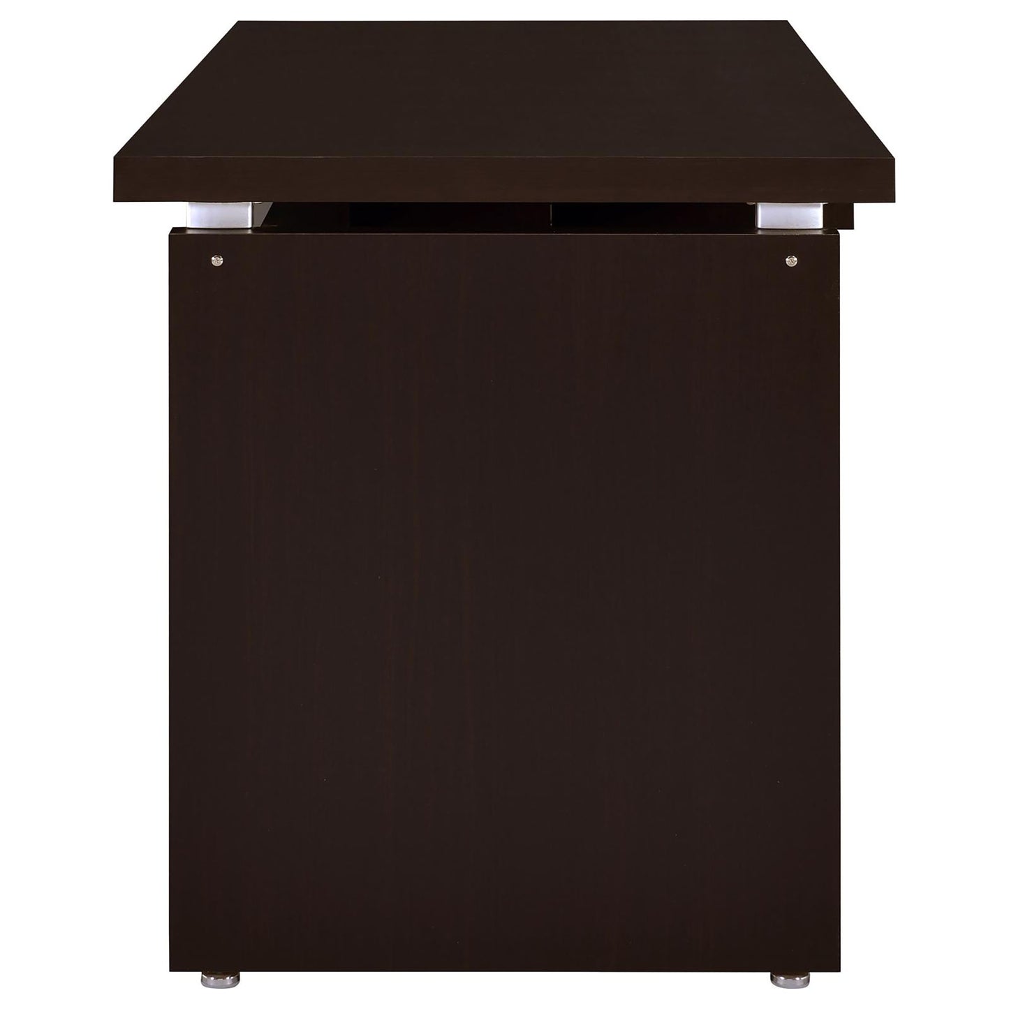 Cappuccino Floating Top Computer Desk - Brown Wood Office Desk