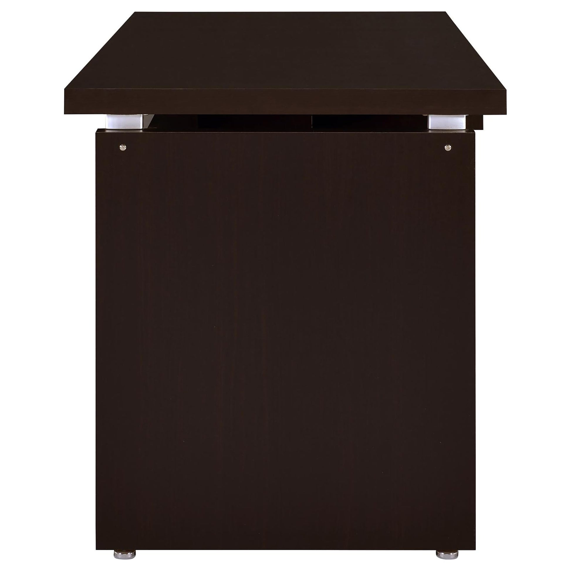 Cappuccino Floating Top Computer Desk - Brown Wood Office Desk