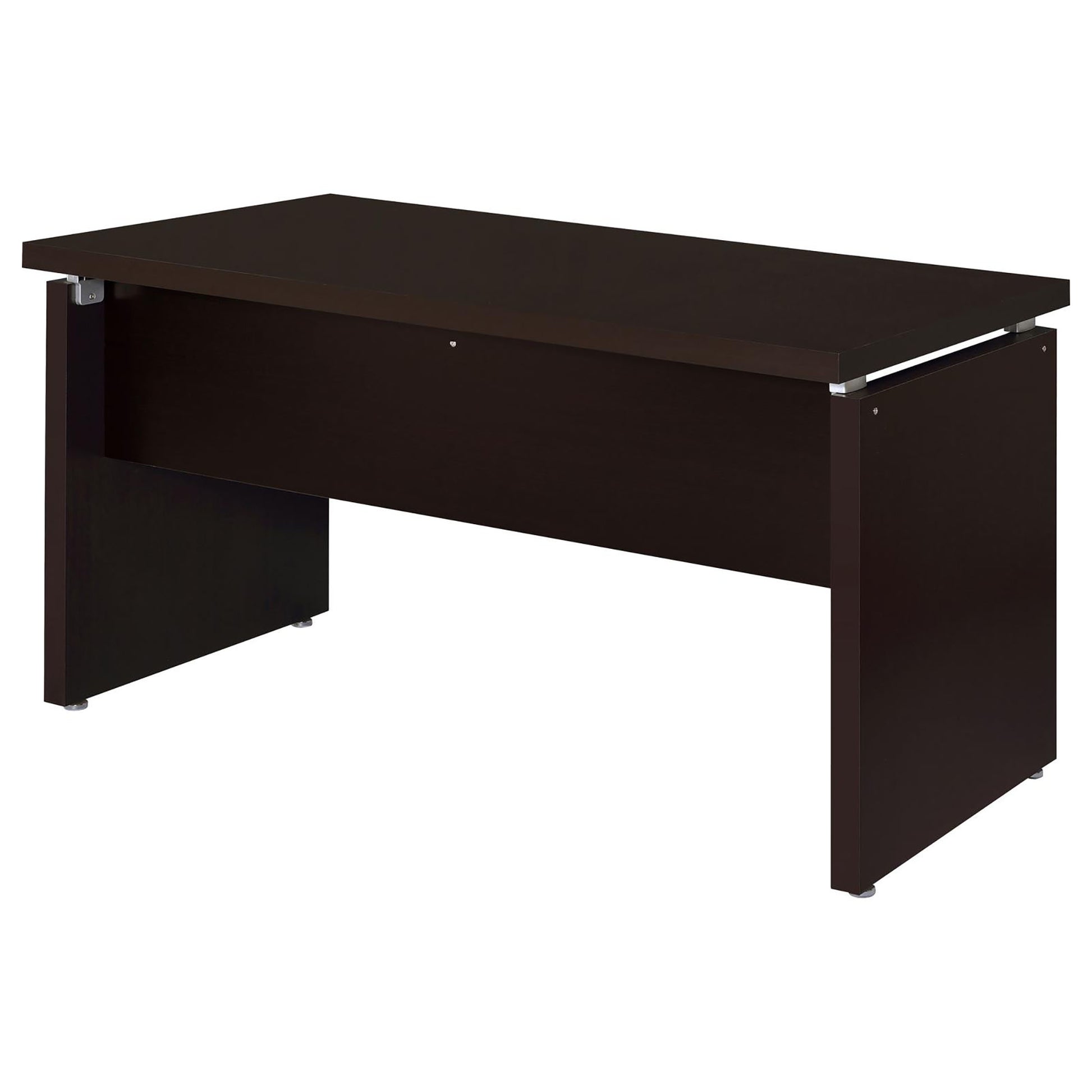 Cappuccino Floating Top Computer Desk - Brown Wood Office Desk