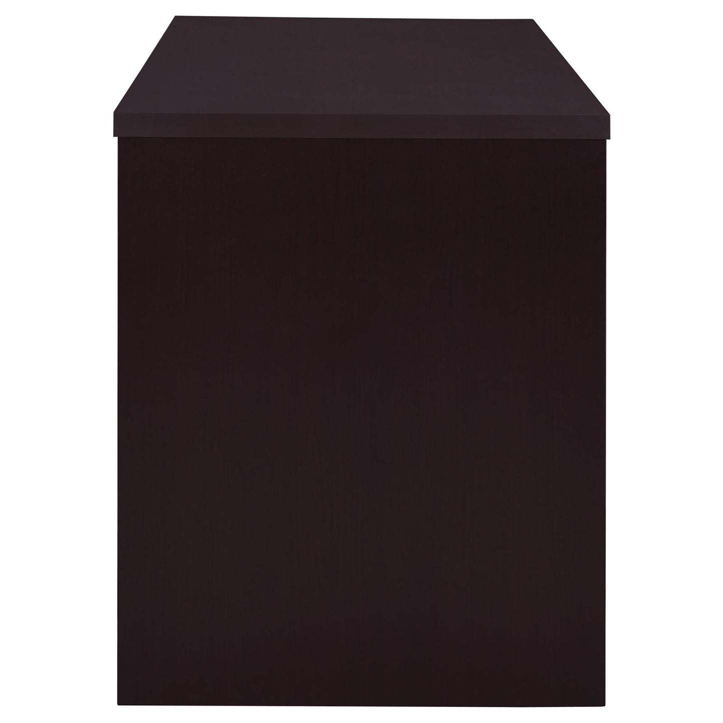 Cappuccino 2-Drawer Reversible Office Desk - Brown Wood